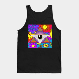 Psychedelic Flower Logo - No Text Tank Top